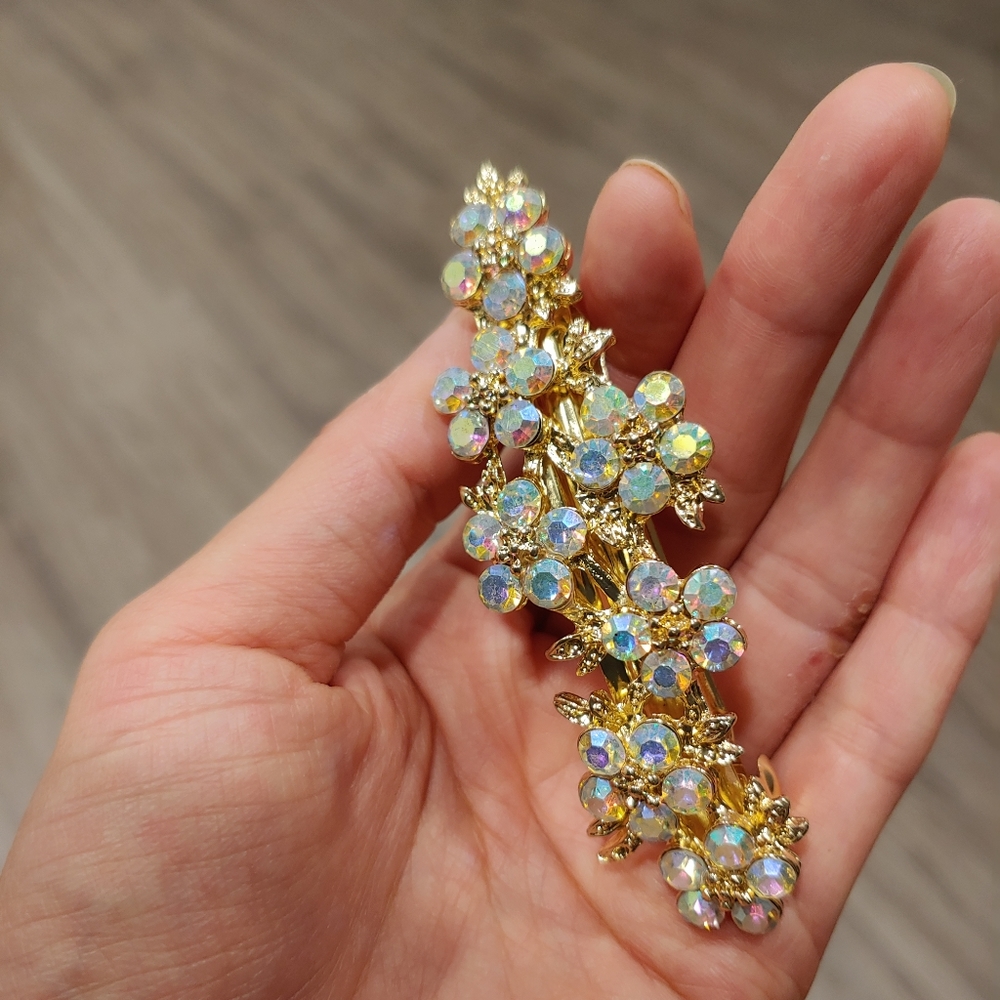 Cherry blossom sakura crystal hair pin